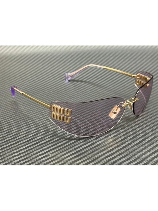 New Miu Miu Women Pale Gold Sunglasses 75-14-110 main image 3
